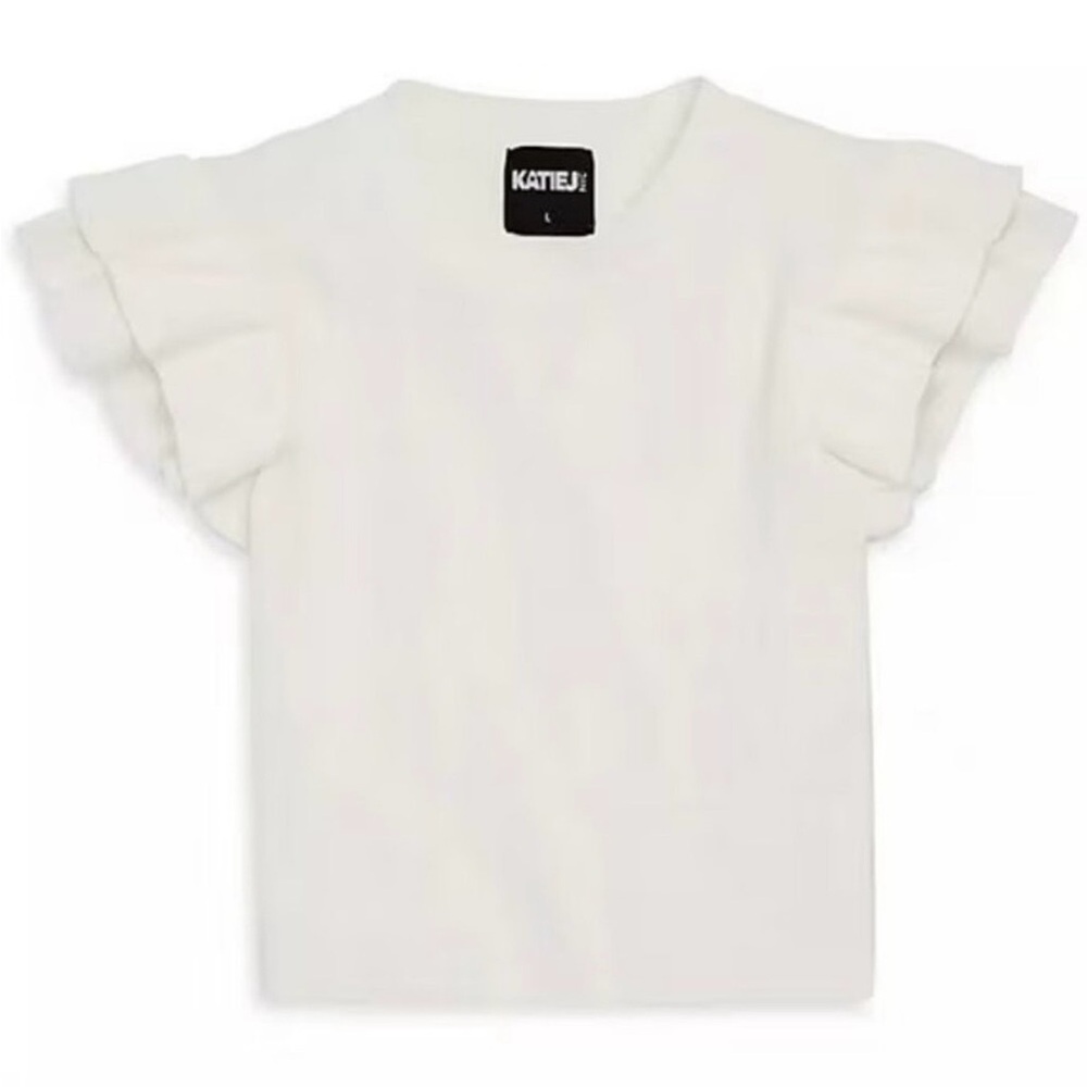 Katie J NYC Big Girls Flutter Sleeve Isla Sweater-Knit Top